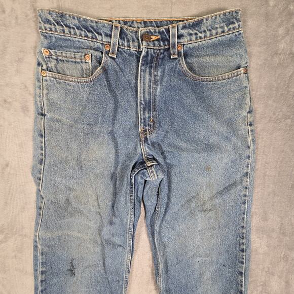 Vintage Levi's 550 Relaxed Fit Men's Jeans 32x34 Grunge Y2K Light Blue 1998 - Picture 2 of 13